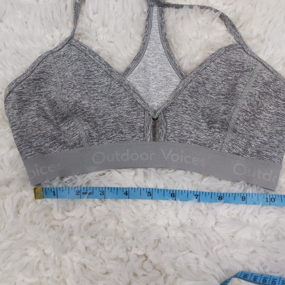Outdoor Voices Steeplechase Bra Heathered Gray XS - Picture 7 of 8